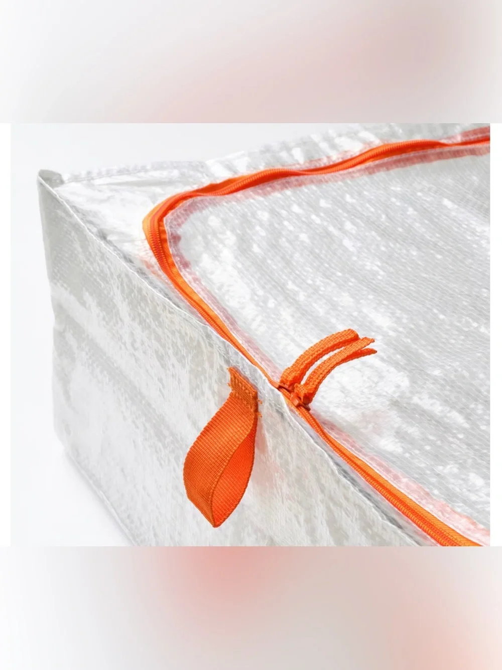NWT Set of 4 IKEA PARKLA Underbed Storage Cases Organizer Bag Bin Set Orange Zip